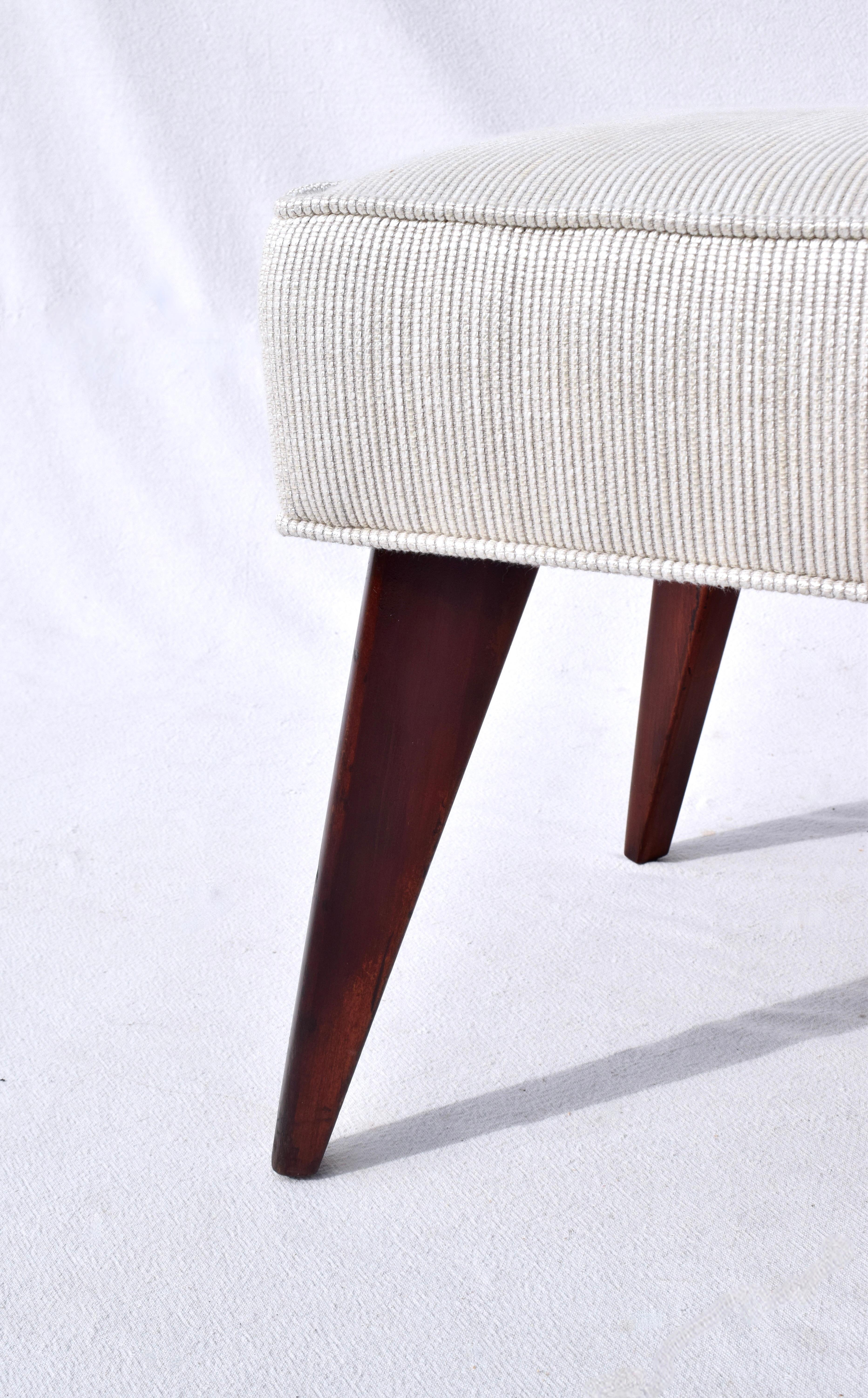 Upholstery 1940's Mid Century Modern Billy Haines Attribution Foot Stool Ottoman For Sale