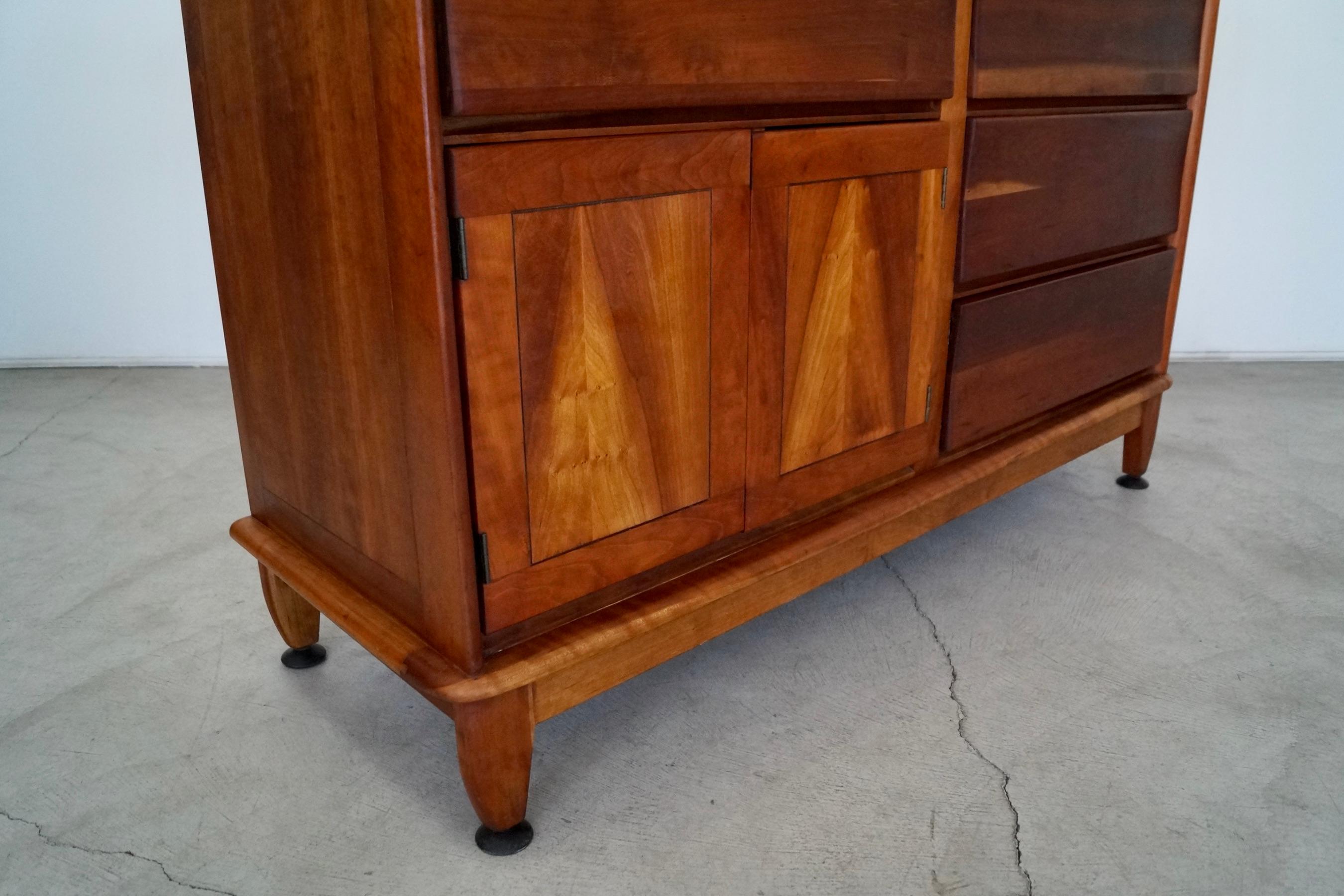1940's Mid-Century Modern Solid Cherry Morris Sideboard / Credenza 5