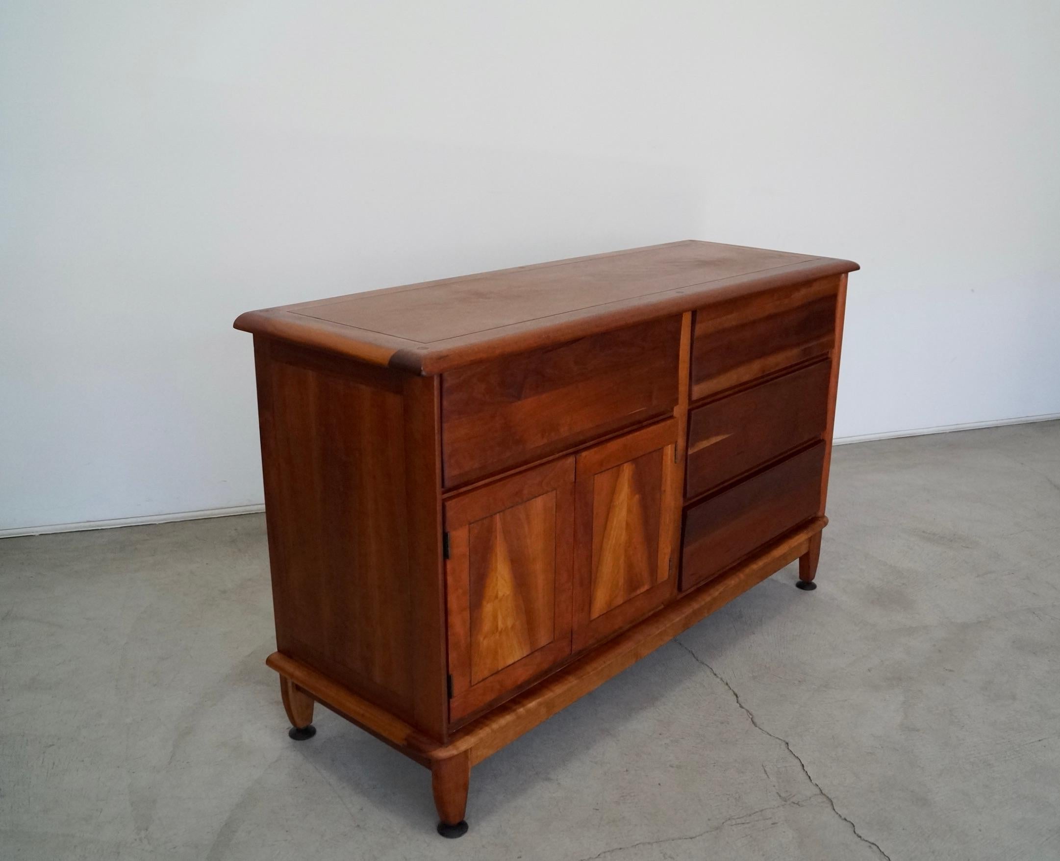 1940's Mid-Century Modern Solid Cherry Morris Sideboard / Credenza 1