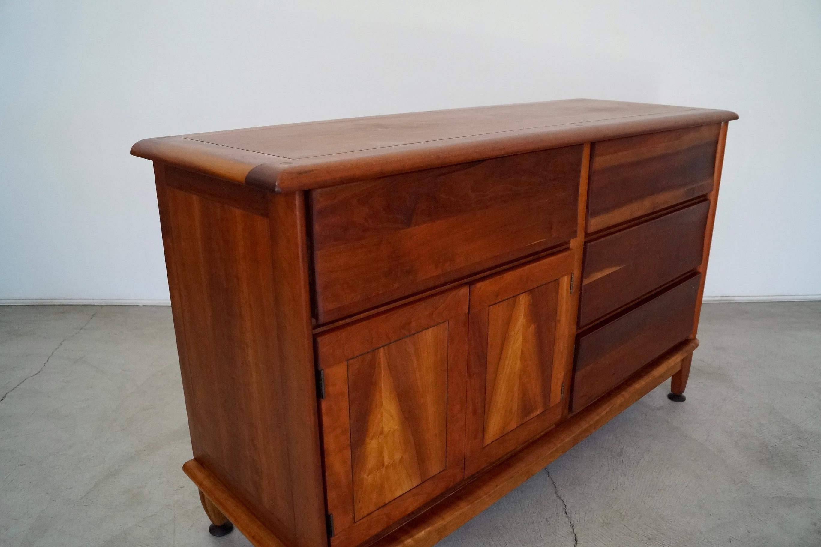 1940's Mid-Century Modern Solid Cherry Morris Sideboard / Credenza 4