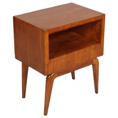 1940s Mid-Century Nightstand, Bedside Table, Cherrywood Gio Ponti attributable