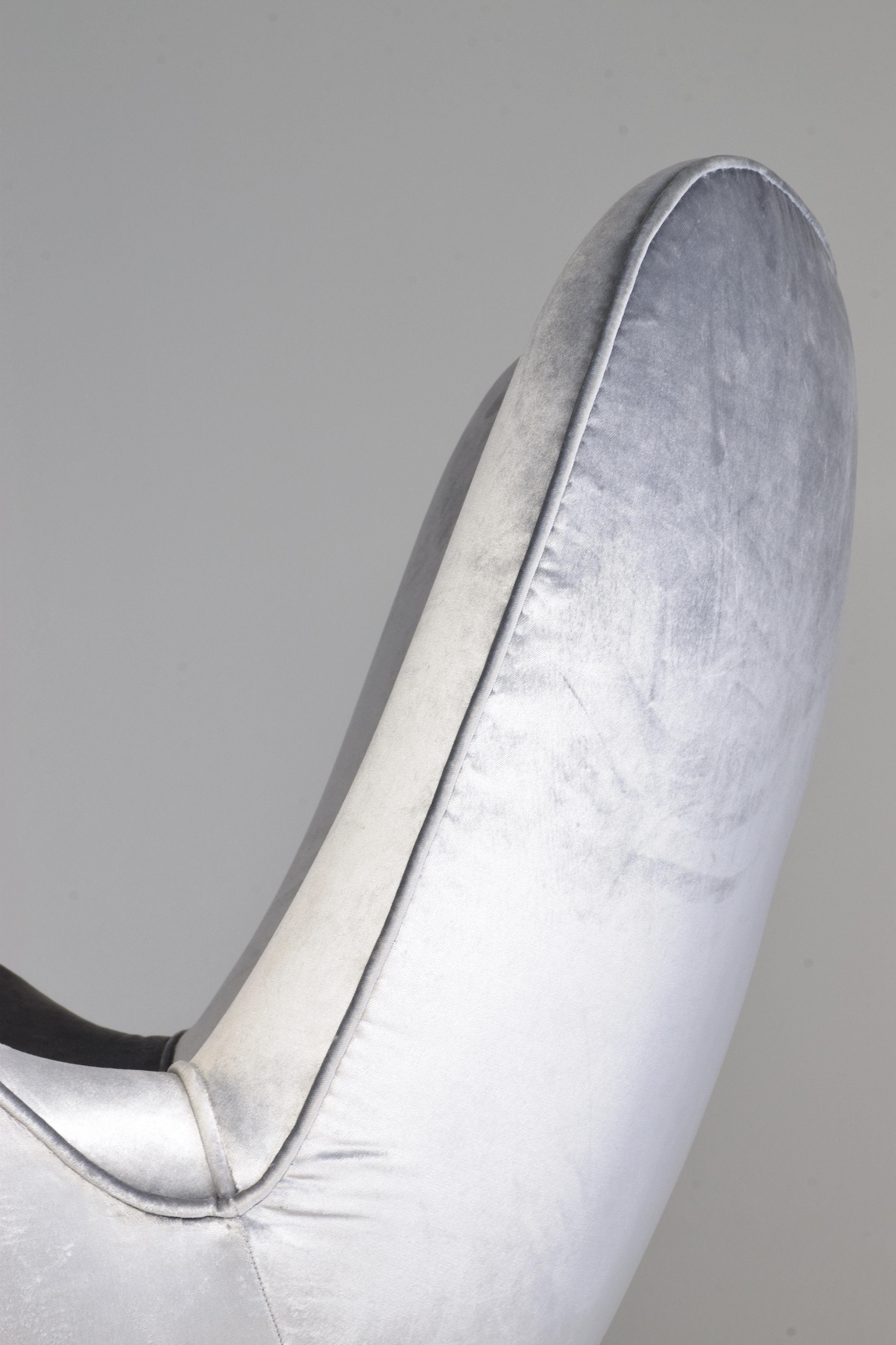 Milieu du XXe siècle 1940s Midcentury Franco Buzzi Fauteuil en velours gris en vente