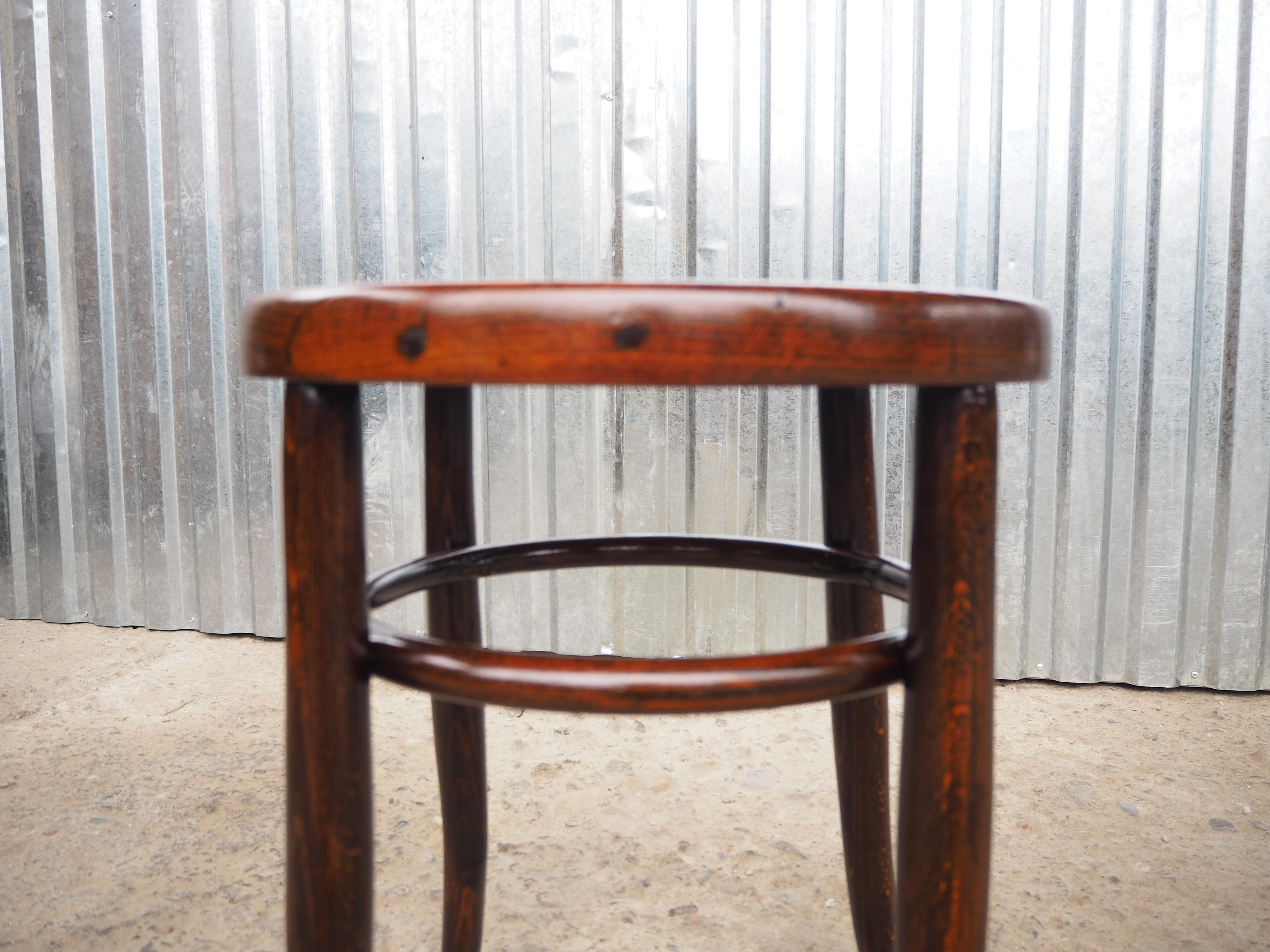 Wood 1940s Midcentury Thonet Stool, Europe For Sale