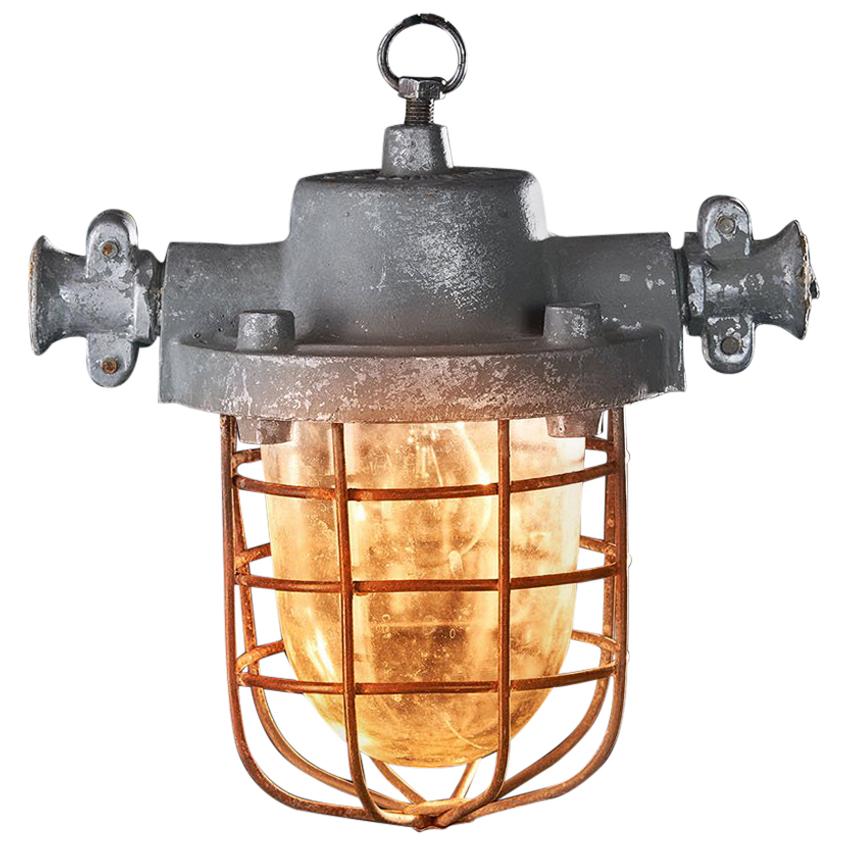 1940s Mining LPW-200 Anti-Explosion Lamp Raw For Sale