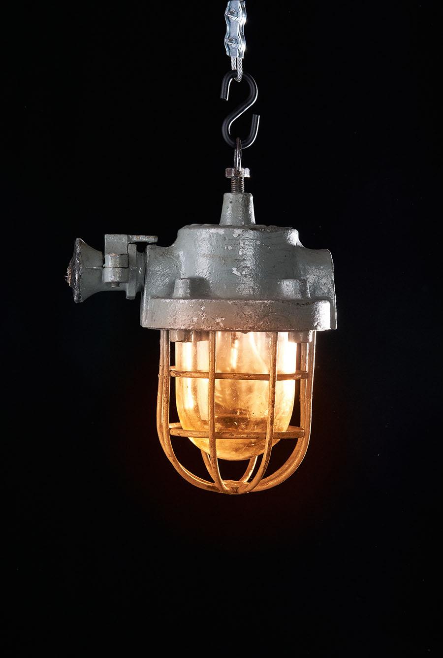 Industrial 1940s Mining LPW Anti-Explosion Lamp Raw For Sale