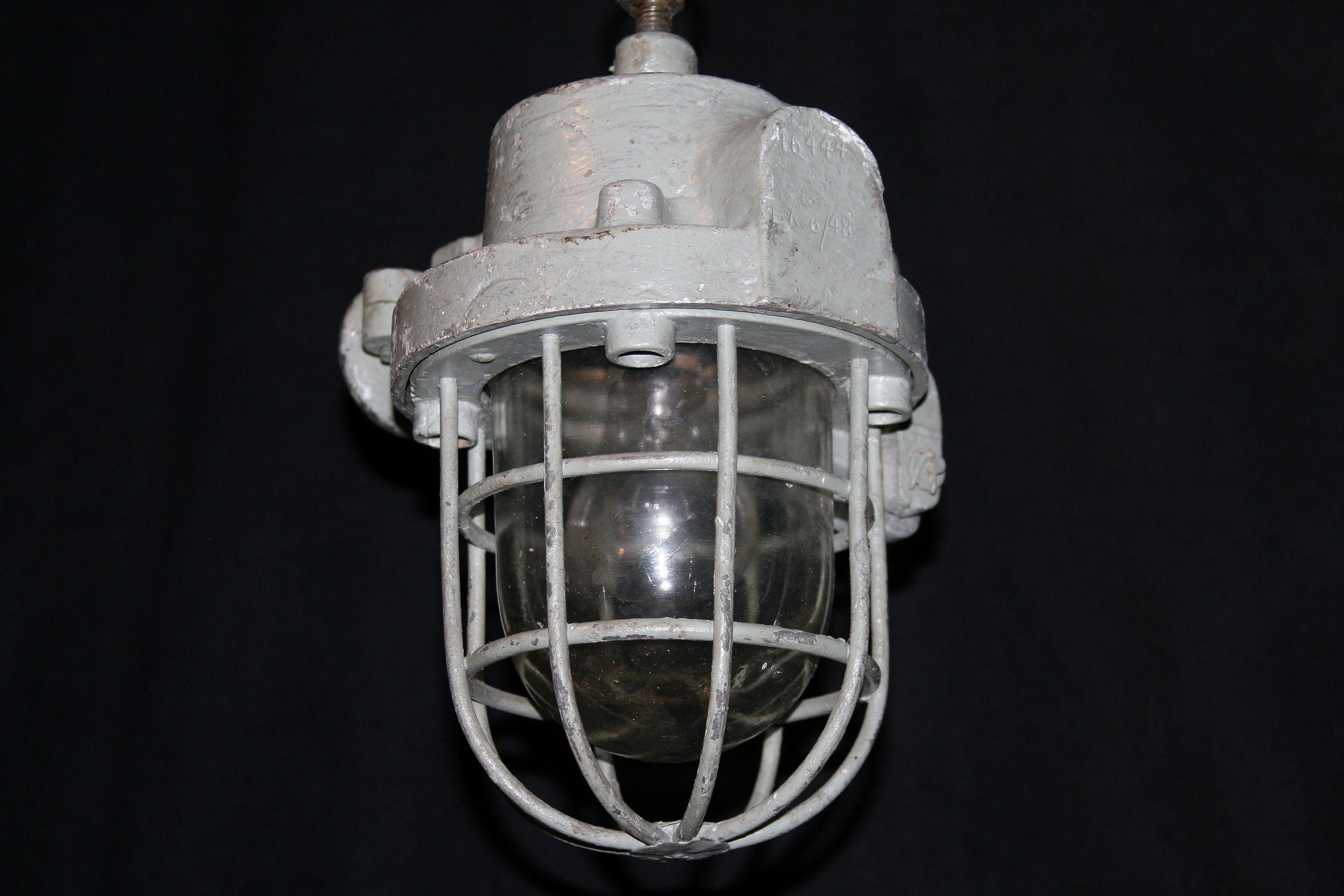Mid-20th Century 1940s Mining LPW Anti-Explosion Lamp Raw For Sale