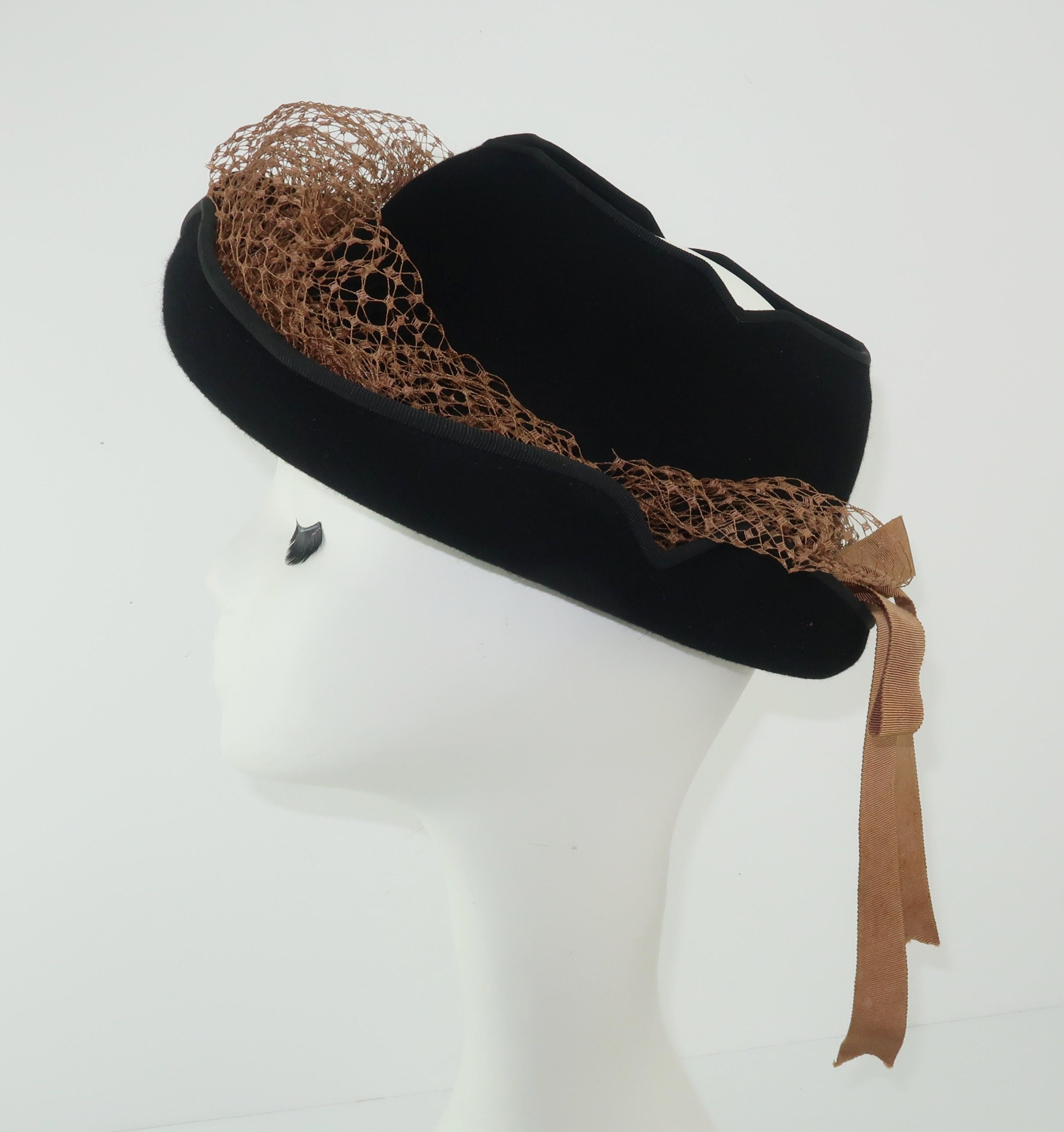 black hat with net