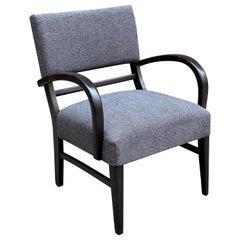 1940er Jahre Moderne Bow Arm Lounge Chair