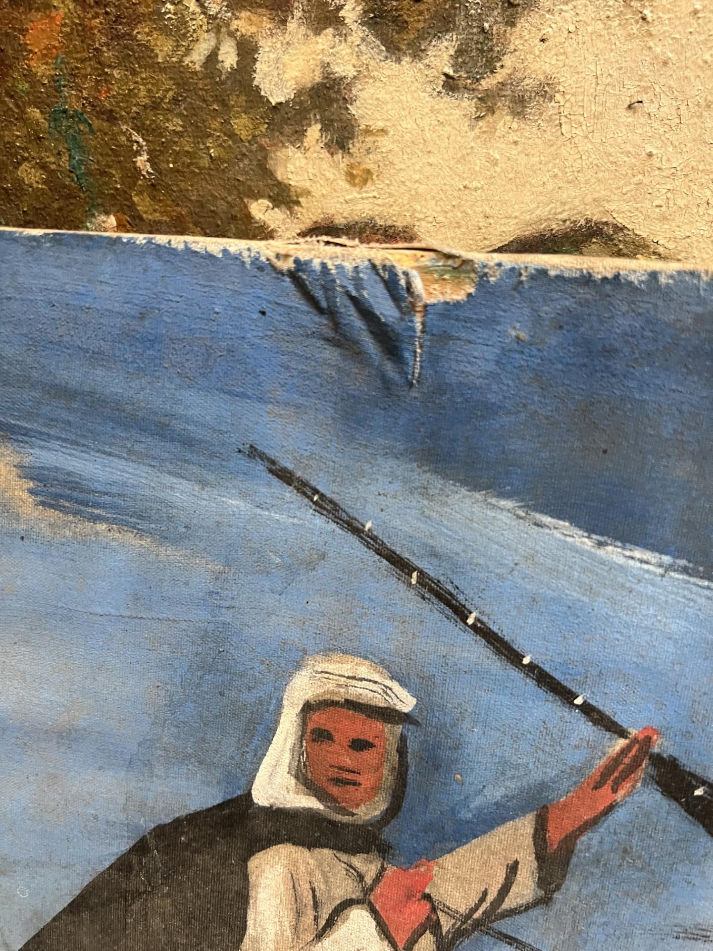 1940's Moroccan Oil Painting  For Sale 1