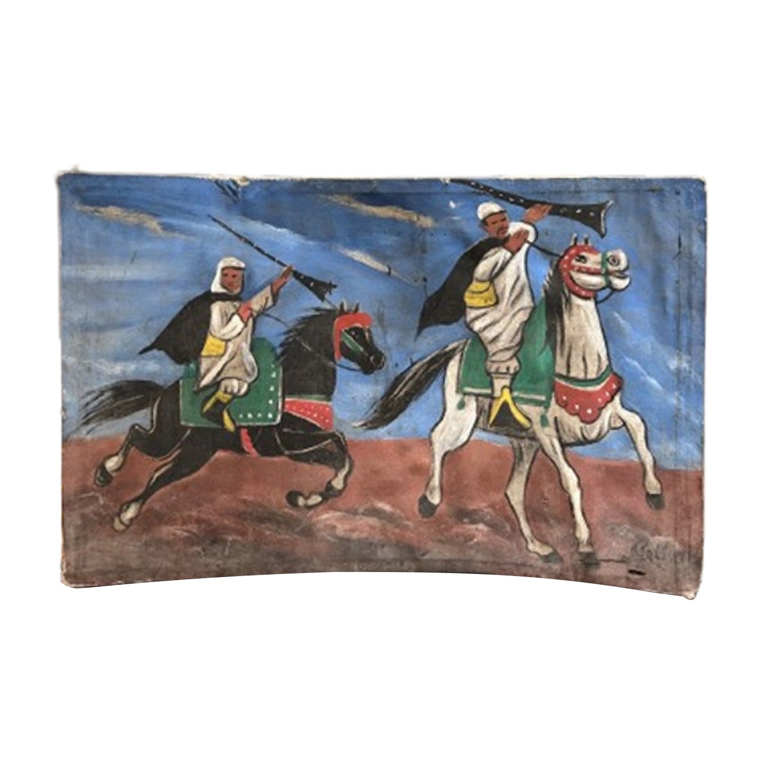 Peinture à l'huile marocaine des années 1940
