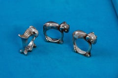 1940s Mosheh Oved Silver and Gold Lamb Ring