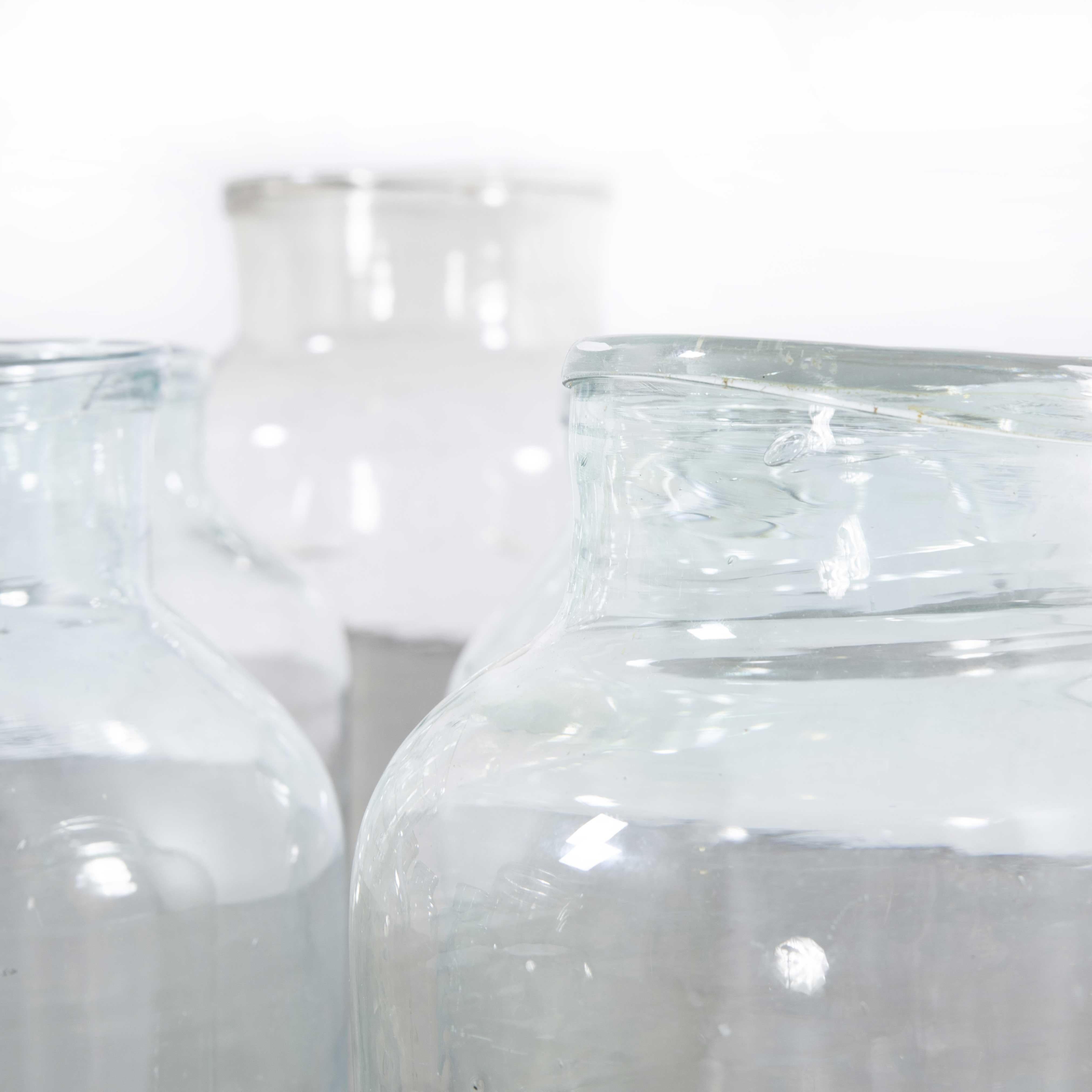 1940’s Mouthblown Hungarian Storage Jars – Extra Large
1940’s Mouthblown Hungarian Storage Jars – Extra Large. Traditional handmade storage jars made in small workshops in Hungary these are beautiful vintage storage jars, mouthblown locally. The top