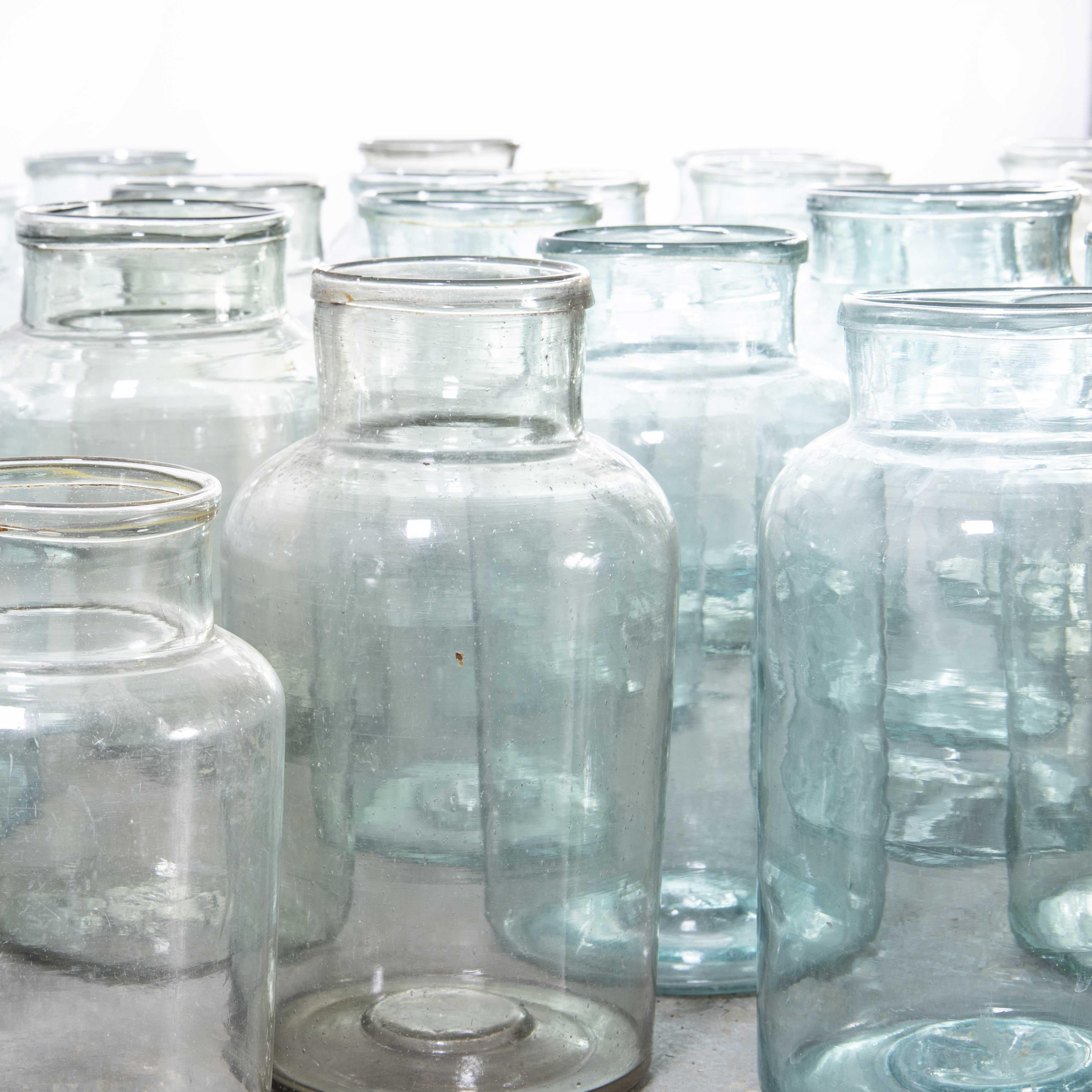 Mid-20th Century 1940's Mouthblown Hungarian Storage Storage Jars, Large For Sale