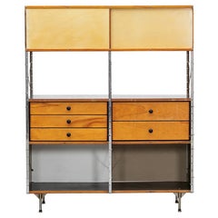1940s Multicolored Plywood, Fiberglass, Metal ESU Shelf Charles & Ray Eames
