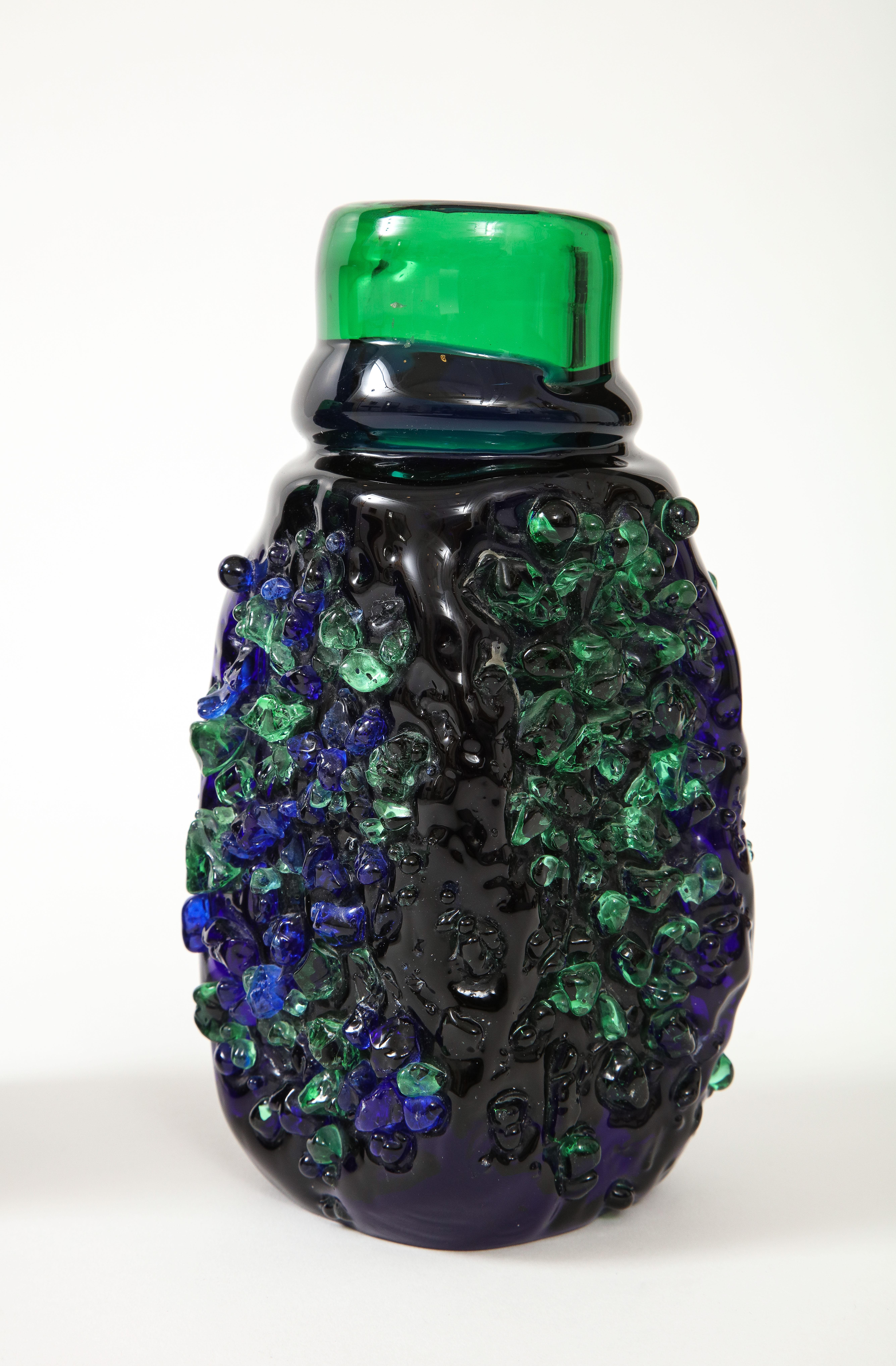 Vasen aus Murano-Glas im brutalistischen Stil der 1940er Jahre im Angebot 1