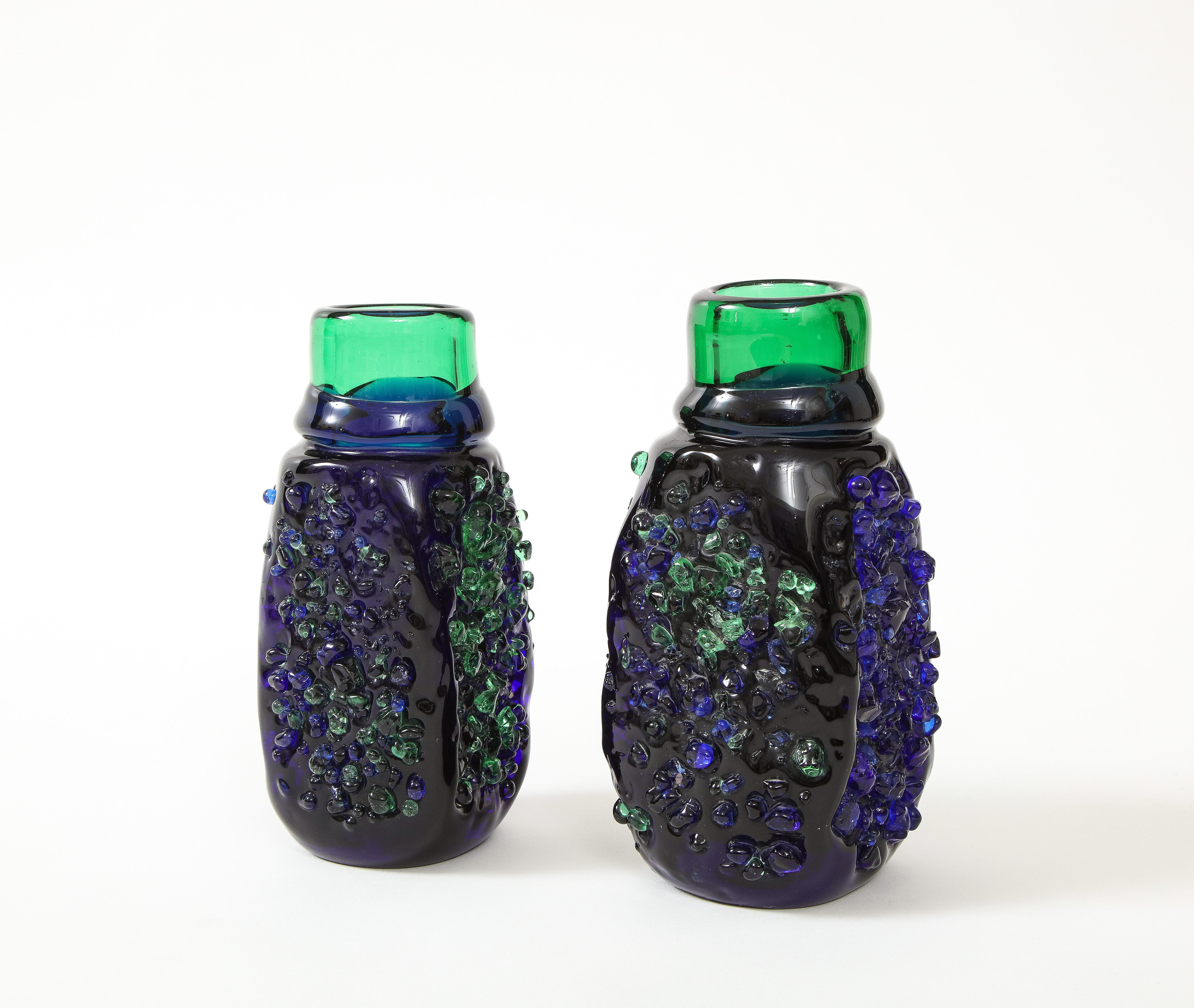 Vasen aus Murano-Glas im brutalistischen Stil der 1940er Jahre im Angebot 2