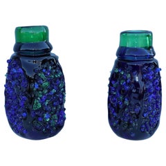 1940s Murano Glass Brutalist Style Vases