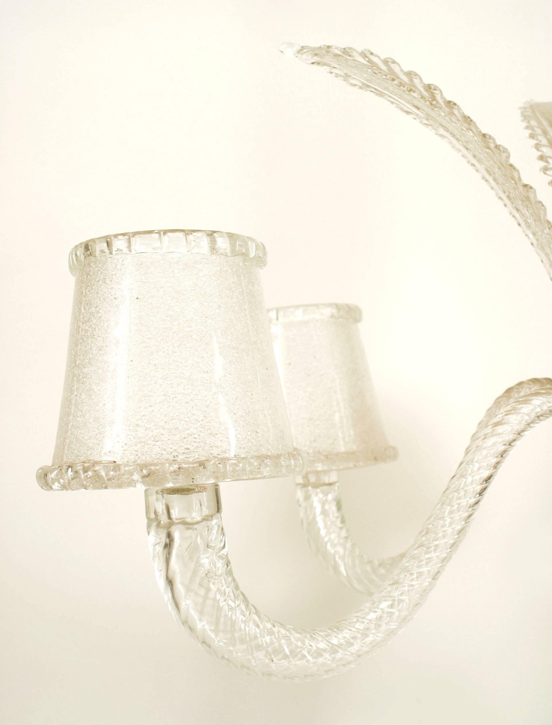 Metà XX secolo Lampadario in vetro di Murano italiano di metà secolo in vendita