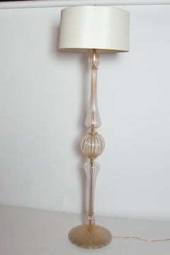 Lampadaire en verre de Murano des années 1940 par Seguso