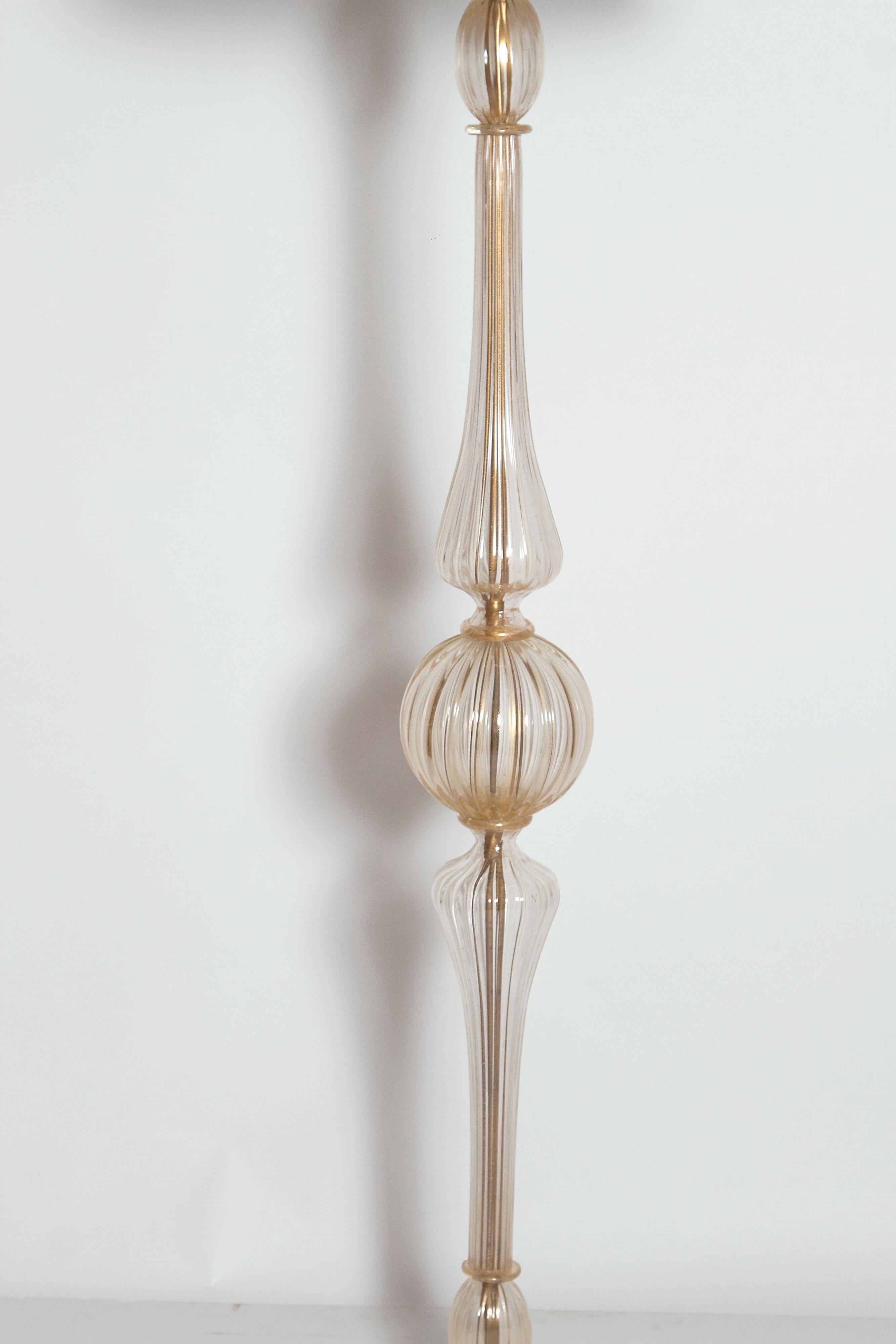 Mid-Century Modern 1940s Murano Glass Floor Lamp by Seguso
