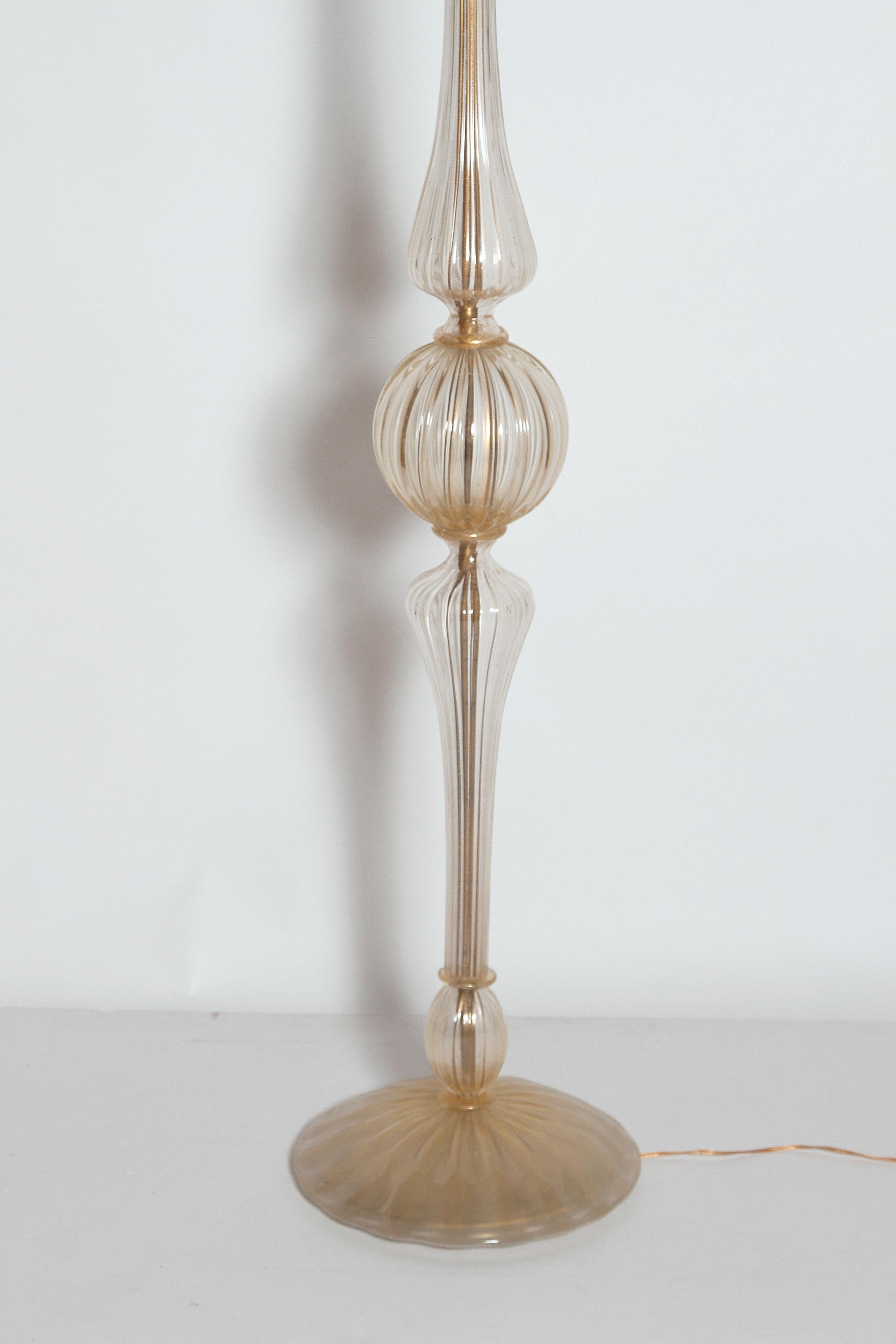 Italian 1940s Murano Glass Floor Lamp by Seguso