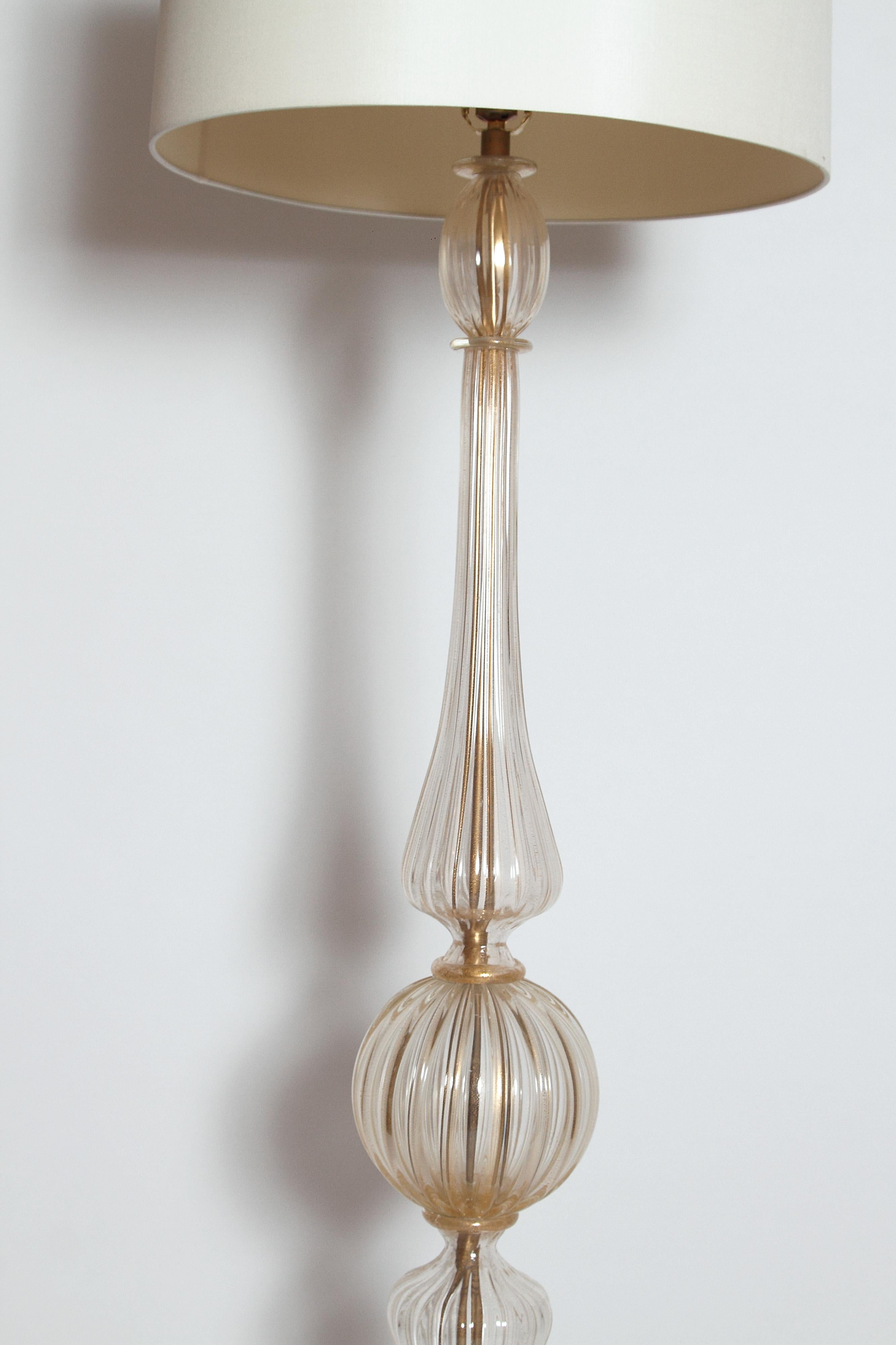 1940s Murano Glass Floor Lamp by Seguso In Good Condition In Dallas, TX