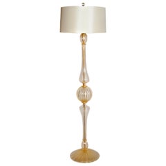 1940s Murano Glass Floor Lamp by Seguso