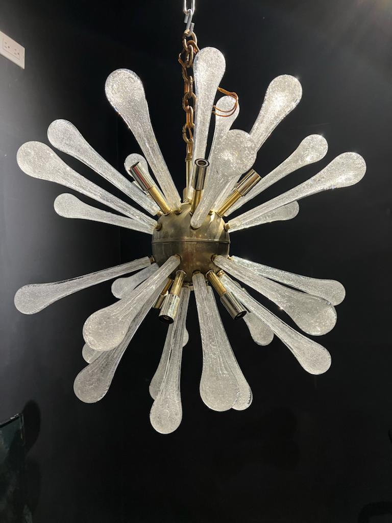 Mid-Century Modern 1940’s Murano Glass Sputnik Light Fixture For Sale