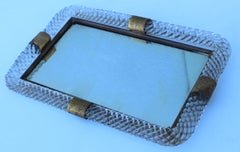 1940s Murano Glass Vanity Tray Mirror
