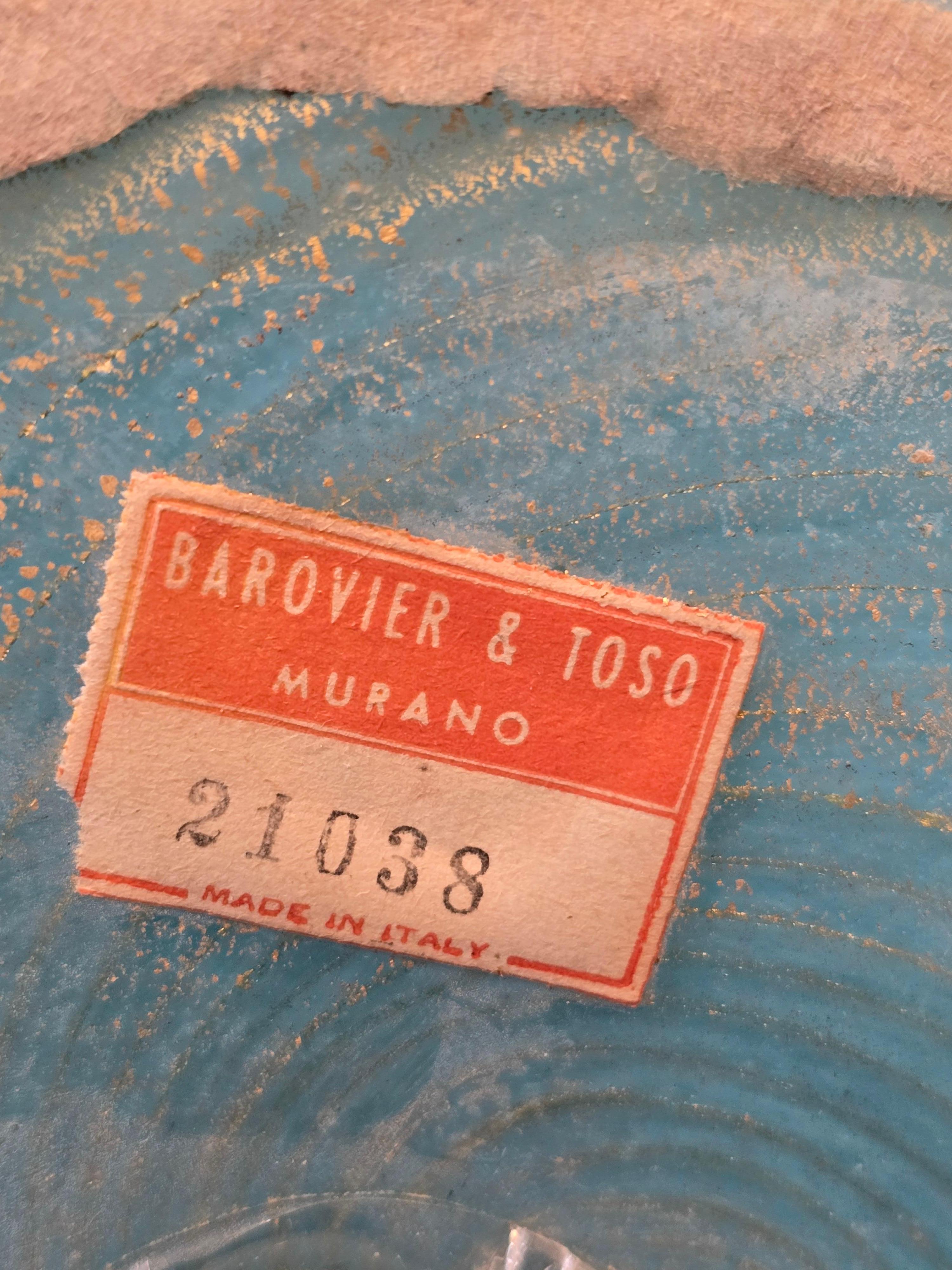 1940er Murano Tischlampe von Barovier Toso im Zustand „Gut“ im Angebot in Kilmarnock, VA