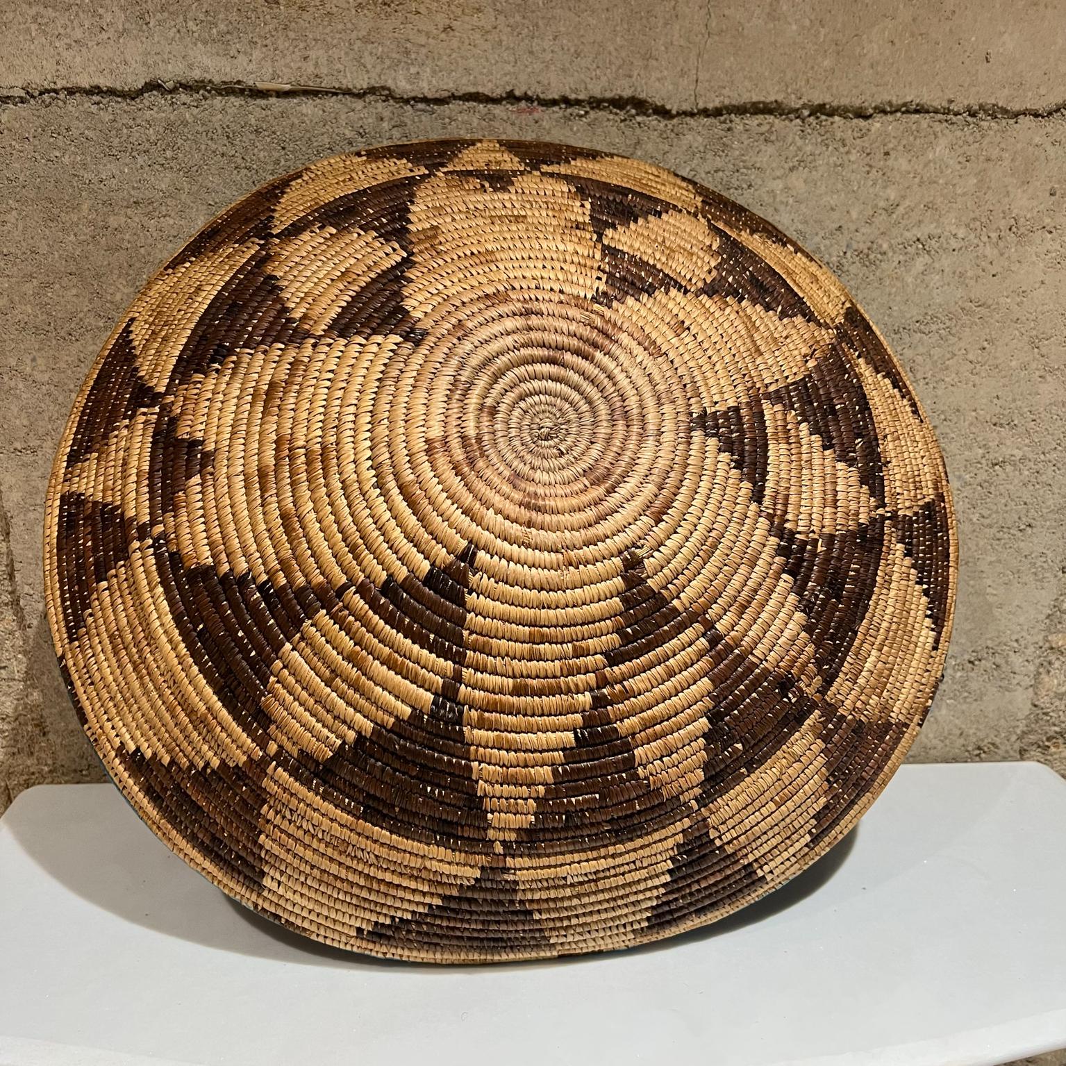 1940s Native American Indian Handmade Weave Basket Vibrant Modern Design 3