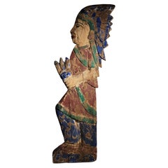 1940s Native American Trading Post Wooden Sign