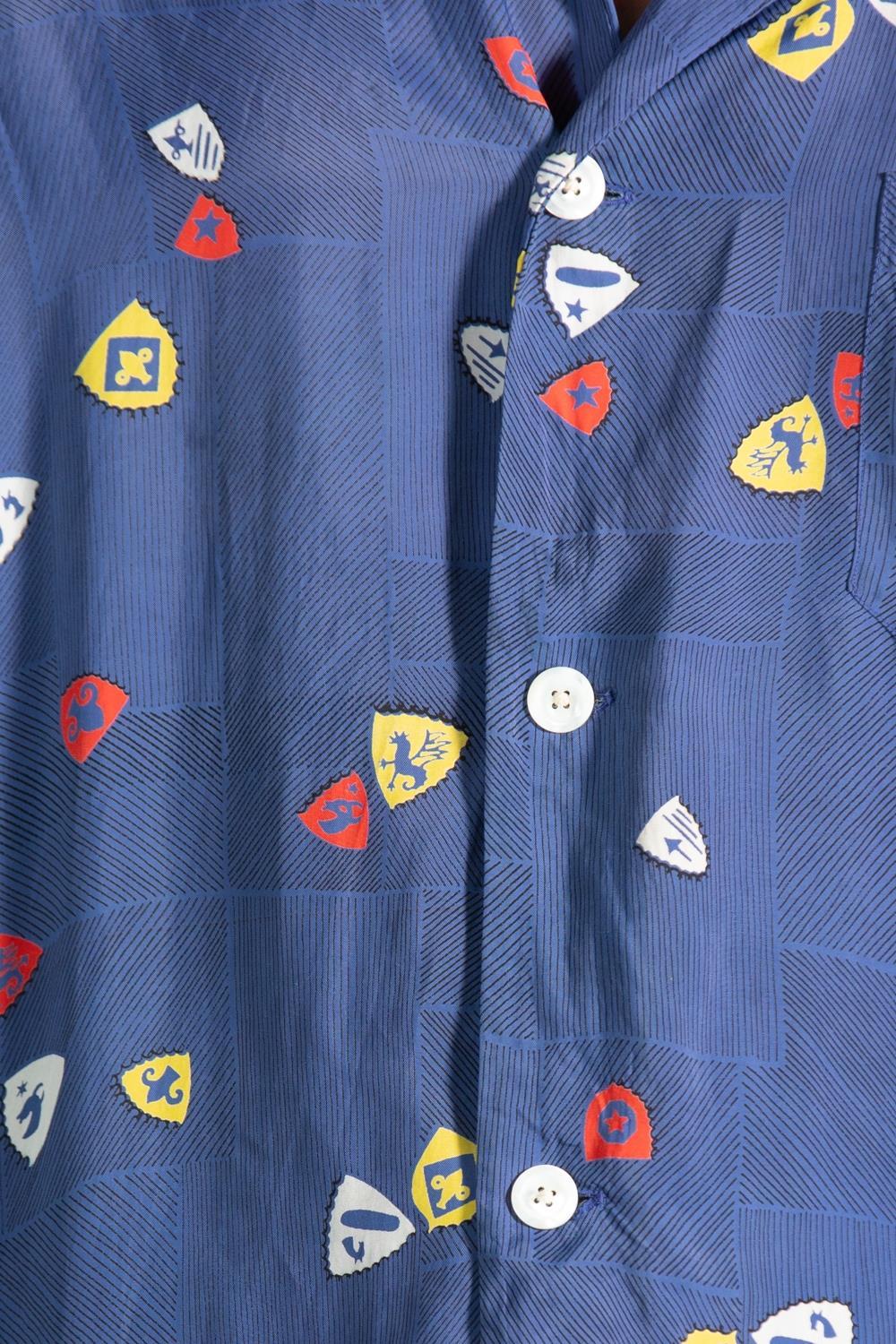 1940S Navy Blue Rayon Mens Pajamas For Sale 3