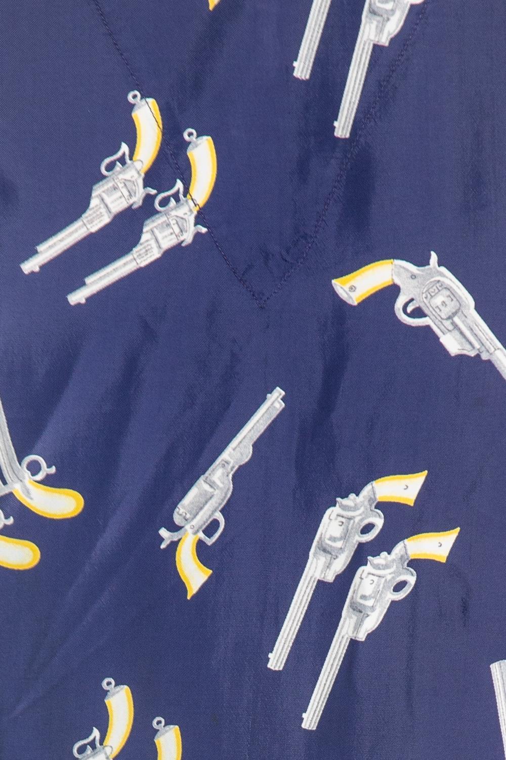 1940S Navy Blue Rayon Men's  Pajamas 5