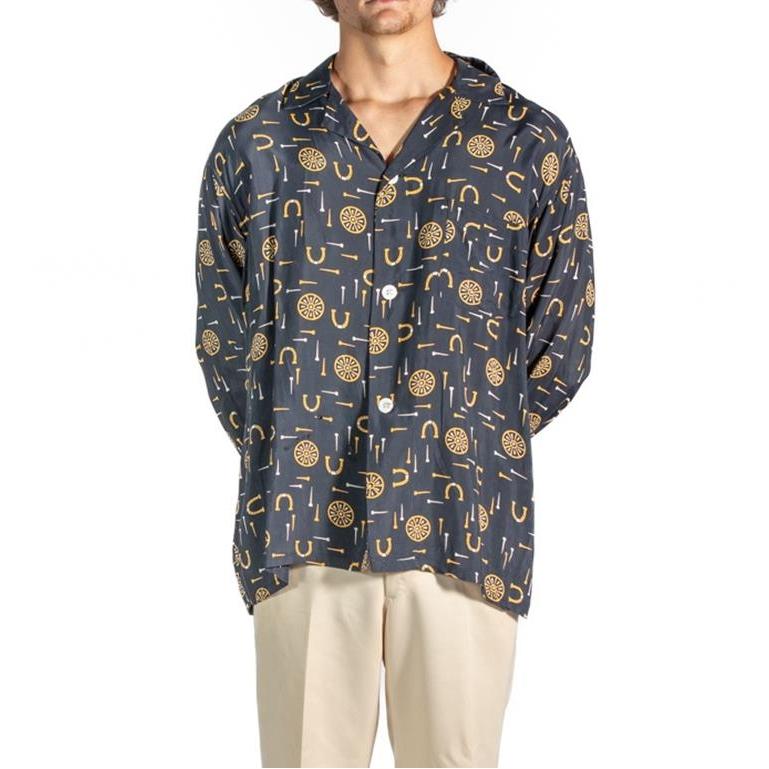 1940S Navy Blue & Yellow Rayon Mens Pajamas
MORPHEW VINTAGE represents the finest pieces of fashions past. Sourced from across the globe, dating as far back as a century. Each piece is selected with both quality and rarity in mind. Often referred to