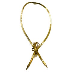 1940s Necklace Choker Diamon Gold 18 Karat