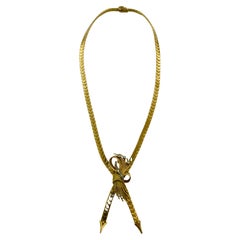 1940s Necklace Choker Diamon Gold 18 Karat