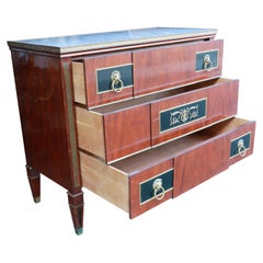 1940s Neo Classical John Widdicomb Chest of Drawers with Marble Top