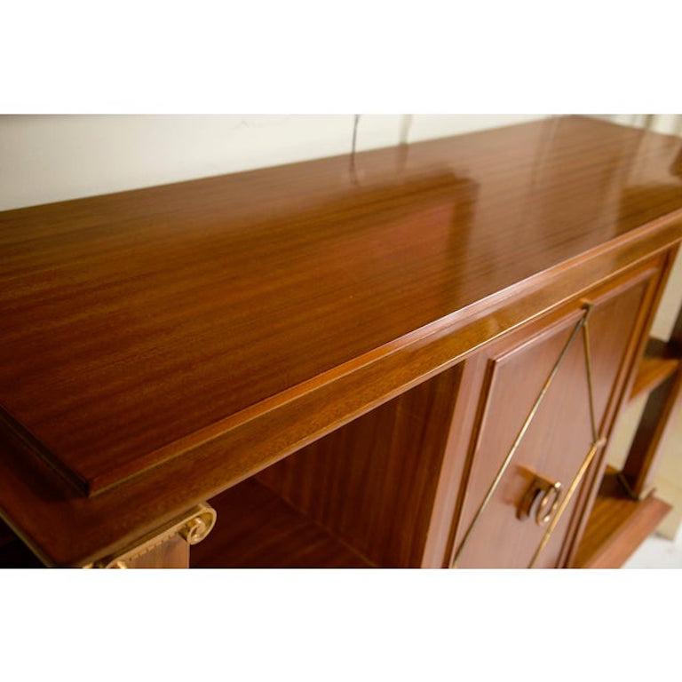 Art Deco Neoclassical Cabinet in Cuban Mahogany by Pierre Lardin, France, 1940 In Good Condition For Sale In Fort Lauderdale, FL
