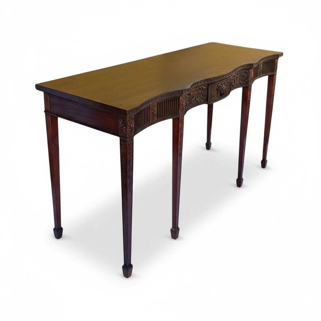 1940s Neoclassical Style Carved Mahogany Huntboard / Console Table / Server For Sale 5