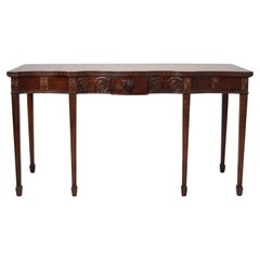 Tavola da caccia / Consolle / Server in mogano intagliato in stile neoclassico degli anni '40