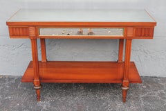 1940's Neoclassical style/ Hollywood Regency Walnut w/ Mirror Hall Console Table