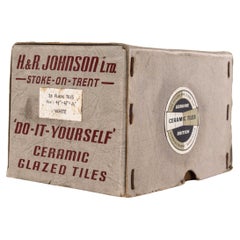 1940's New Old Stock Card Tile Box - Empty