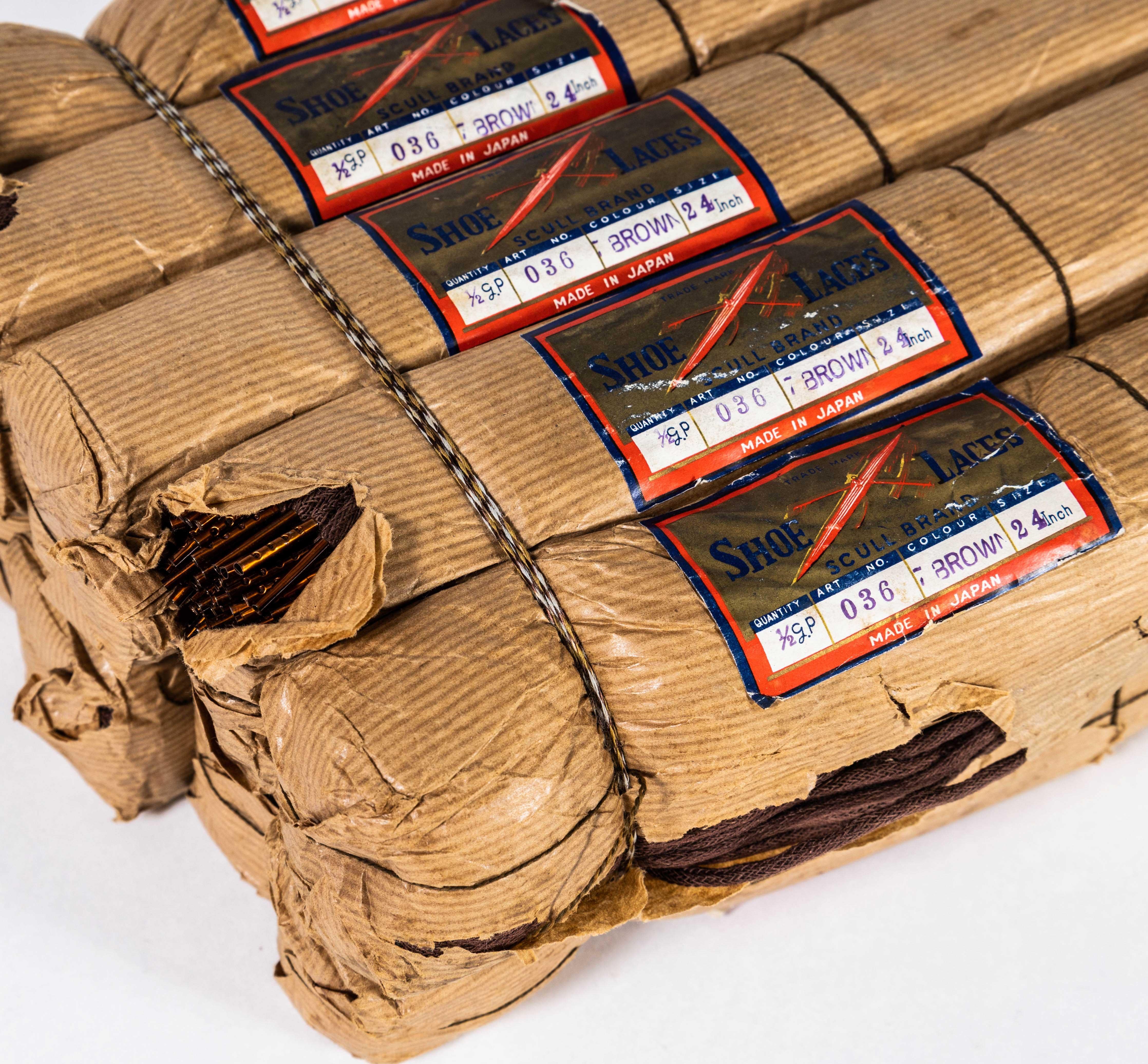 1940's New Old Stock Shoe Laces - Large Bundle. 

We recently came across a large hoard of new old stock hardware and general merchandise items, laying untouched since the 1940's and 50's. This is part of that incredible haul. Crazy items, collect