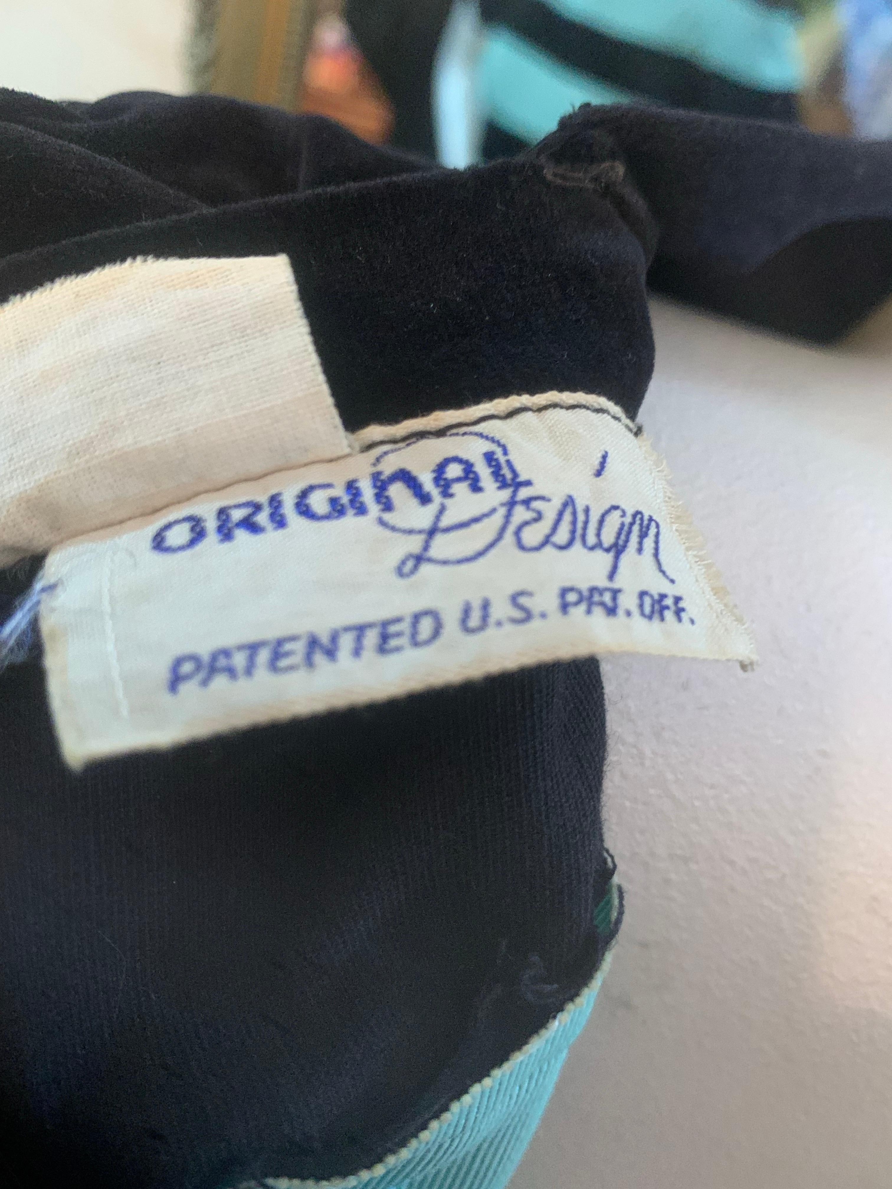 1940s New York Creation Robe à corsage rayé menthe et noir avec épaules structurées en vente 11
