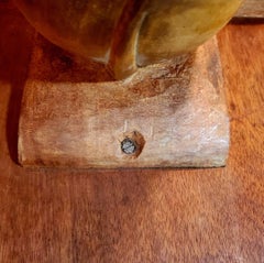 1940s Nigerian Carved Mahogany End Tables With Elephant Bases - a Pair.