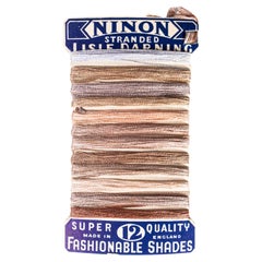 1940's Ninon Standard Twelve Colour Card Thread - New Old Stock - Set Of Ten