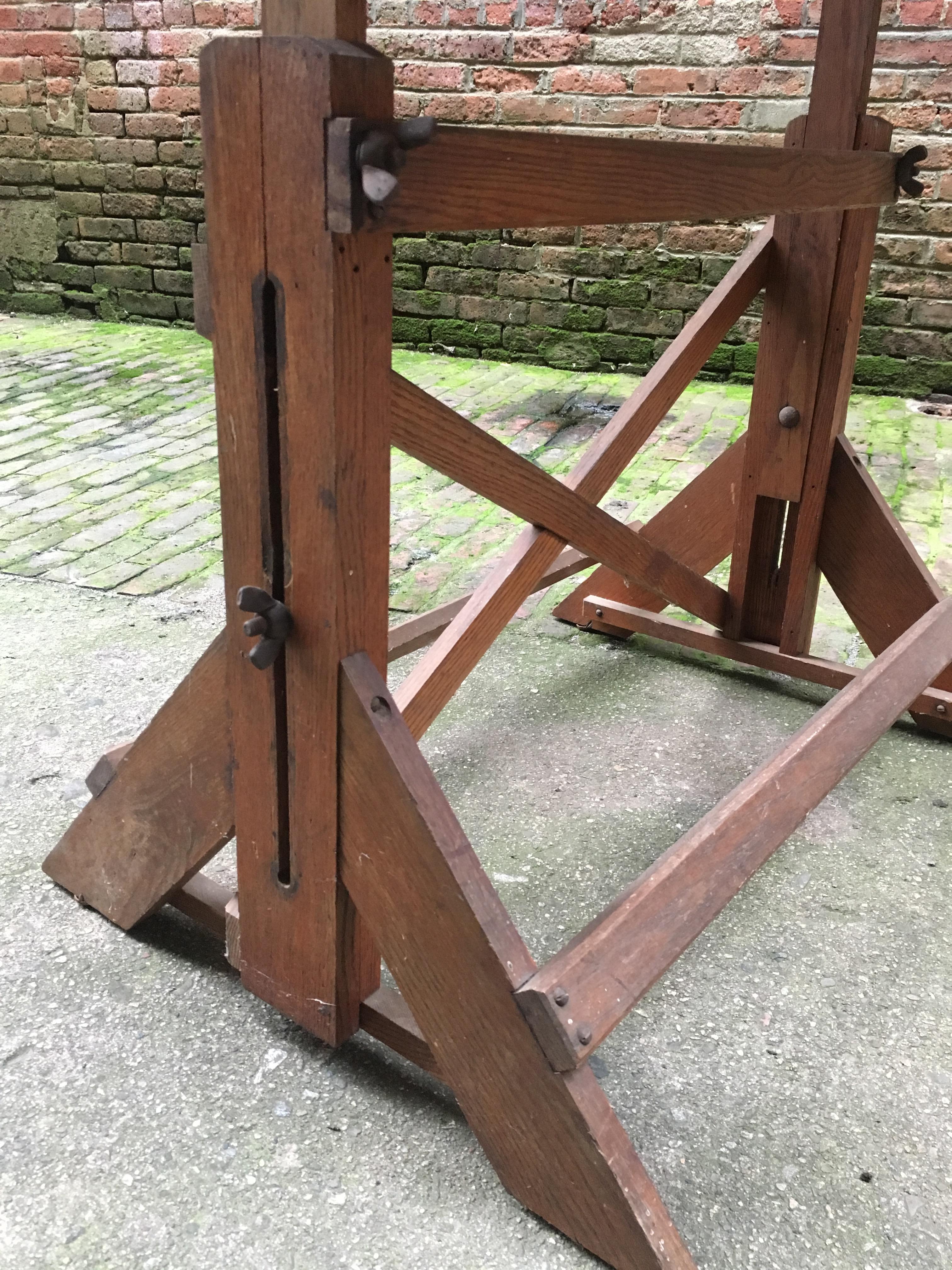 1940s Oak and Pine Drafting Table 7