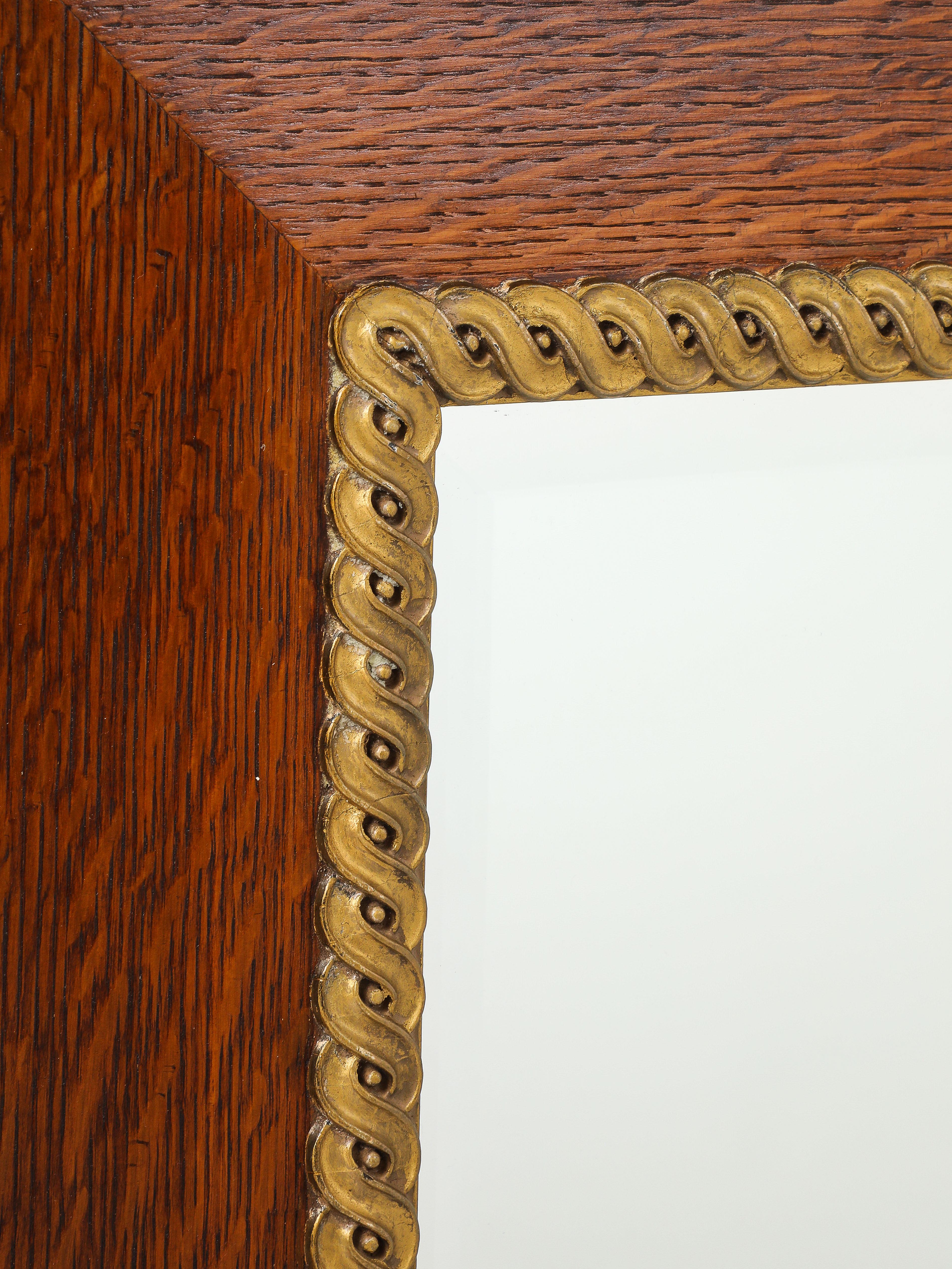 Espejo de pared francés de roble de 1940 en Bueno estado para la venta en New York, NY