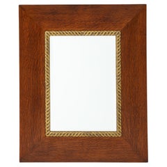 1940's Oak French Wall Mirror
